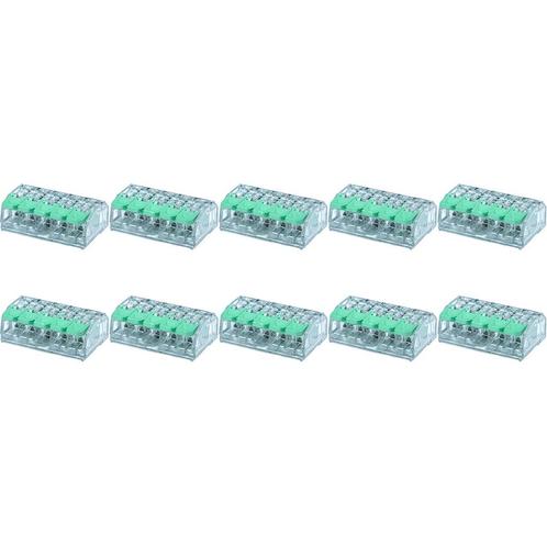 Lasklem Slim Set 10 Stuks - 5 Polig met Klemmetjes - Groen, Doe-het-zelf en Verbouw, Elektra en Kabels, Nieuw, Ophalen of Verzenden