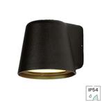 Buitenlamp Monaco | GU10 fitting | IP54 | Mat zwart, Verzenden, Minder dan 50 watt, Wandlamp, Nieuw