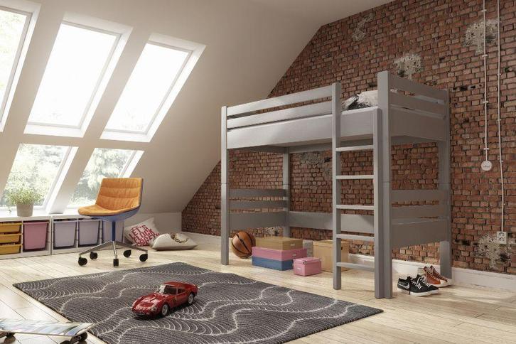 Rockwood® Hoogslaper Camiel Grijs, Kinderen en Baby's, Kinderkamer | Stapelbedden en Hoogslapers, Hoogslaper, Nieuw, Ophalen of Verzenden