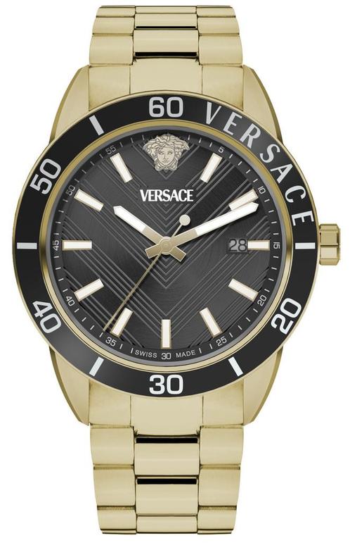 Versace VEYCA0724 Greca Urban herenhorloge 43 mm, Sieraden, Tassen en Uiterlijk, Horloges | Heren, Staal, Nieuw, Staal, Overige merken