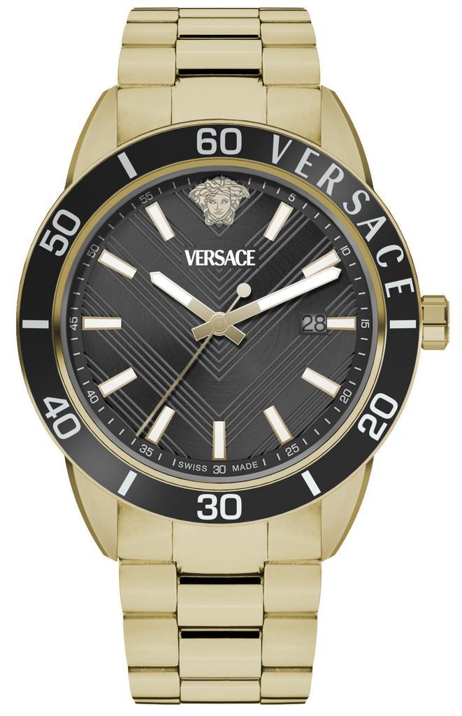 Versace VEYCA0724 Greca Urban herenhorloge 43 mm, Sieraden, Tassen en Uiterlijk, Horloges | Heren, Staal, Nieuw, Staal, Overige merken
