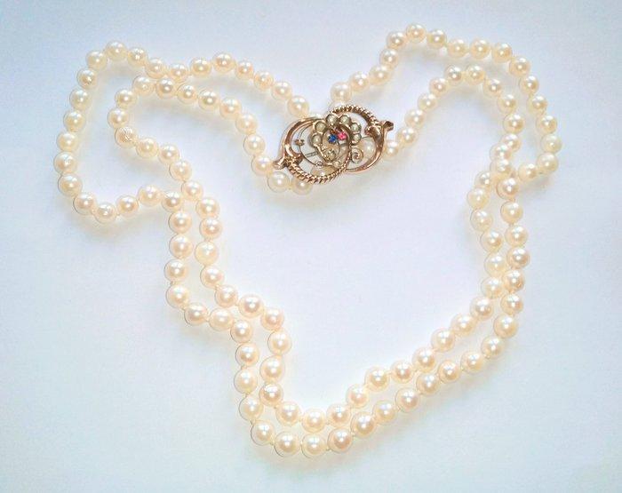 Zonder Minimumprijs - Halsketting Akoyaperlen 91 cm lang -, Sieraden, Tassen en Uiterlijk, Kettingen