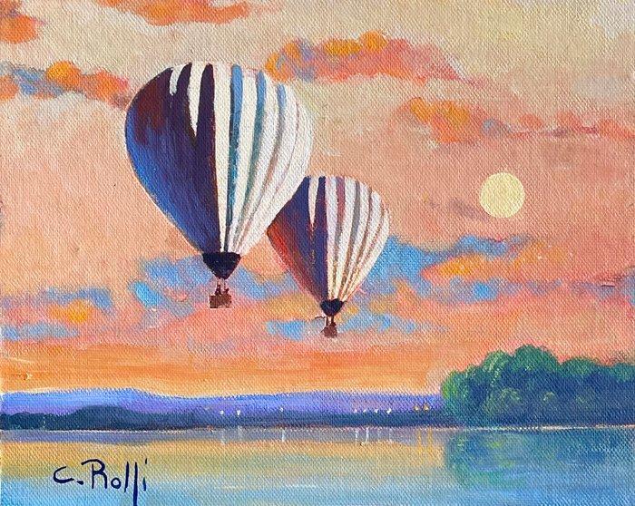 Claudio Rolfi (1960) - Volo sereno, Antiek en Kunst, Kunst | Schilderijen | Modern