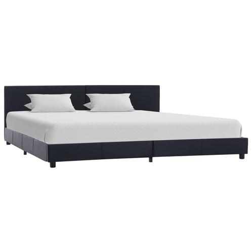 vidaXL Bedframe kunstleer zwart 180x200 cm, Huis en Inrichting, Slaapkamer | Bedden, 80 cm, 200 cm, Zwart, Eenpersoons, Nieuw