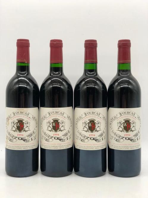 4 x 75cl Chateau Fourcas Hosten, Listrac 1994 (Bordeaux), Verzamelen, Wijnen, Frankrijk, Rode wijn, Nieuw, Ophalen of Verzenden