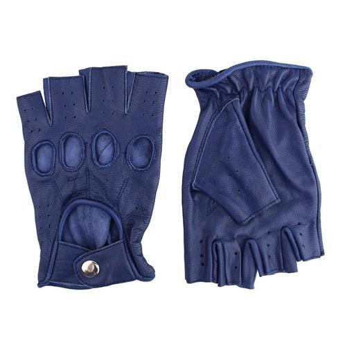Swift racing vingerloze leren handschoenen blauw, Motoren, Kleding | Motorkleding, Nieuw met kaartje, Verzenden