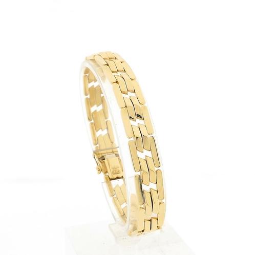 **Gereserveerd**Gouden fantasieschakel armband | 18,5 cm, Sieraden, Tassen en Uiterlijk, Armbanden, Overige kleuren, Gebruikt