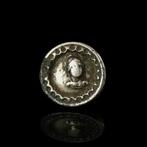 Oud-Romeins Zilver Legionair Athena borstbeeld appliqué