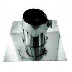 Rookkanaal RVS, 0°-5° dakdoorvoer/dakplaat plat,  Ø160, Huis en Inrichting, Kachels, Ophalen of Verzenden