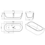 Half Vrijstaand Hoekbad Sanilux Moon Links 180x80x60 Wit, Ophalen of Verzenden, Nieuw