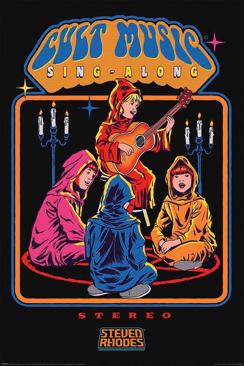 Poster Steven Rhodes Cult Music Sing-Along 61x91,5cm, Verzamelen, Posters, Nieuw, A1 t/m A3, Verzenden