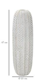 VAAS RESINA BLAD CM Ø 20X67, Huis en Inrichting, Woonaccessoires | Vazen, Ophalen of Verzenden, Nieuw