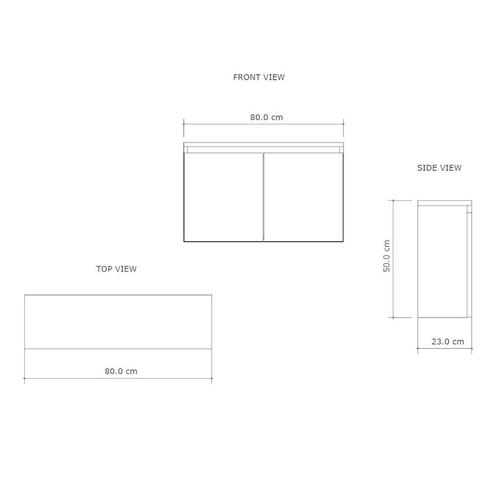 Fonteinmeubel BWS Meadow 80x50 cm Wellington Oak Incl., Doe-het-zelf en Verbouw, Sanitair, Ophalen of Verzenden