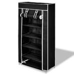 vidaXL Schoenenkast met hoes 58x28x106 stof zwart, Verzenden, Nieuw
