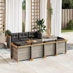 vidaXL 8-delige Loungeset met kussens poly rattan grijs, Tuin en Terras, Tuinsets en Loungesets, Verzenden, Nieuw, Rotan, Loungeset
