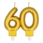 Gouden Kaars 60 Jaar 8cm, Verzenden, Nieuw