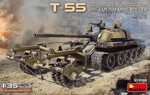 Miniart - 1/35 T-55 Czechoslovak Production W Kmt-5m Mine, Hobby en Vrije tijd, Modelbouw | Overige, Nieuw, Verzenden