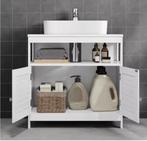 Witte Badkamerkast Onder Wastafel met Opbergruimte, Verzenden, Nieuw