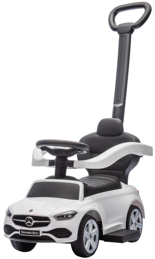 Eco Toys Wit Mercedes Benz Loopauto met Duwstang, Kinderen en Baby's, Speelgoed | Buiten | Voertuigen en Loopfietsen, Loopvoertuig