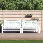 vidaXL Palletkussens 5 st bladpatroon stof, Verzenden, Nieuw, Groen