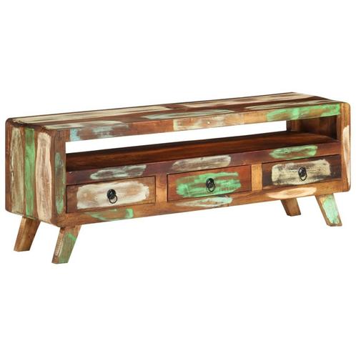 vidaXL Tv-meubel 110x30x40 cm massief gerecycled hout, Huis en Inrichting, Kasten | Televisiemeubels, 25 tot 50 cm, Nieuw, Overige houtsoorten