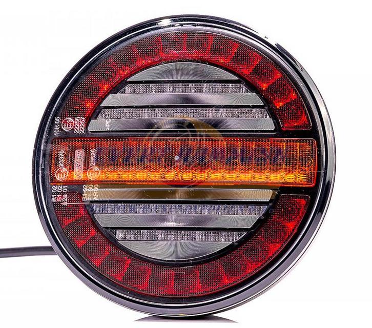 LED Achterlicht Rond 140mm 12-24v Dynamisch knipl., Auto-onderdelen, Vrachtwagen-onderdelen, Ophalen of Verzenden