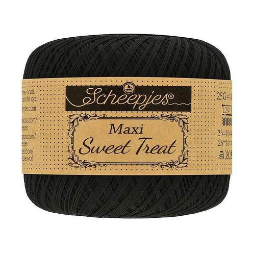 Scheepjes Maxi Sweet Treat - 110 black - Gemerceriseerd Ka, Hobby en Vrije tijd, Breien en Haken, Ophalen of Verzenden