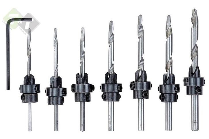 Verzinkboorset, Ruimer, 7 Dlg, Boor Set, Borenset, Benson, Doe-het-zelf en Verbouw, Gereedschap | Machine-onderdelen en Toebehoren