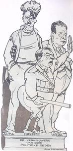 Een Amsterdams monument op spotprent (lijst optie, Lithos), Verzenden