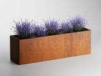 Adeqo cortenstaal plantenbak rechthoek 200 x 50 x 60 cm, 100 cm of meer, Verzenden, Nieuw, Metaal