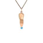 Gouden vintage arabische schoen met kleursteen 14 krt, Ophalen of Verzenden, Nieuw