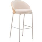25% Korting |  Kave Home Barkruk, Verzenden, Zo goed als nieuw, Metaal, 90 cm of meer