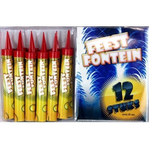 Vuurwerk Feestfontein met voetje Zilver 35 sec. 12 st., Hobby en Vrije tijd, Taarten en Cupcakes maken, Nieuw, Verzenden