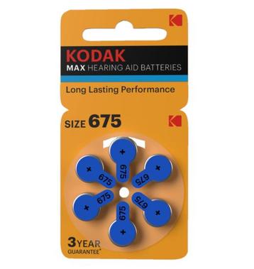 Kodak Hoorbatterij Kodak Hearing Aid 675 blauw (6 stuks) beschikbaar voor biedingen