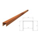 Cortenstaal u-profiel 230x5,4x5cm, Tuin en Terras, Bielzen en Borders, Overige materialen, Minder dan 25 cm, Border, Minder dan 25 cm