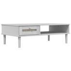 Witte Houten Salontafel Senja | Retourdeal | 40% Korting, Huis en Inrichting, 50 tot 100 cm, 100 tot 150 cm, Nieuw, Modern en boho uit de jaren 50