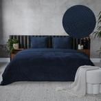 Teddy Hongaarse punt dekbedovertrek - petrolblauw - 200 x, Verzenden, Nieuw