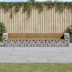 vidaXL Tuinbank schanskorfontwerp 347x71x65,5 cm, Tuin en Terras, Verzenden, Nieuw