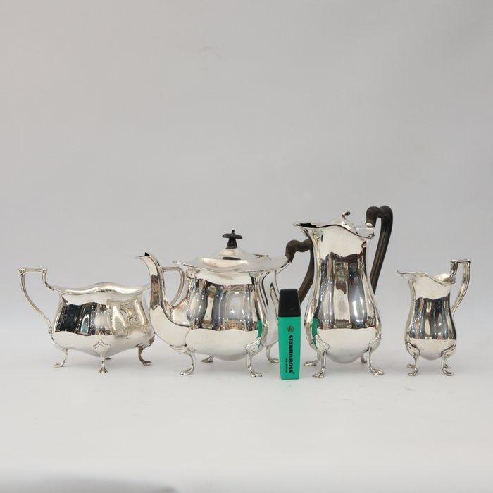 Koffie- en theeservies - .925 zilver - Walker & Hall., Antiek en Kunst, Antiek | Goud en Zilver