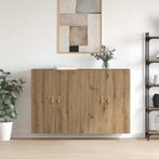 vidaXL Wandgemonteerde Kasten 2 pcs artisanaal eikenkleurig, Huis en Inrichting, Verzenden, Nieuw, 50 tot 100 cm, Minder dan 100 cm