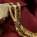 Exclusief 18 Krt. Gouden koningsketting | 60,5 cm, Ophalen of Verzenden, Gebruikt, Overige kleuren, Goud