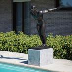Bronzen duiker - Tuinbeeld - Zwembad beeld - Tuindecoratie, Tuin en Terras, Tuinbeelden, Nieuw, Mensenbeeld, Metaal, Verzenden