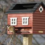 Vogelvoederhuisje met bad rood - Vogelhuisjes voederhuisjes, Verzenden, Nieuw