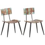 Massief Houten Eetkamerstoelen Set | Retourdeal, Huis en Inrichting, Stoelen, Gebruikt, Twee, Overige kleuren, Antiek/Retro