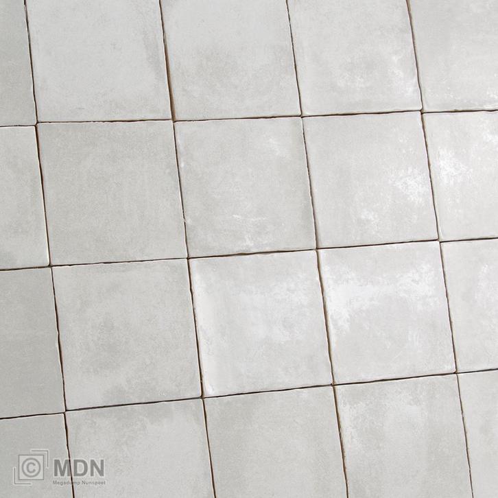 Mat witte handvorm tegels cotton white 13x13, Doe-het-zelf en Verbouw, Tegels, Nieuw, Verzenden