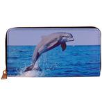 Portemonnee met dolfijn die uit water springt - 19,5x10cm NI, Nieuw, Ophalen of Verzenden