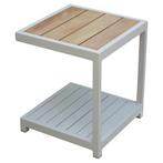 Ripasso bijzettafel aluminium latte zand teakblad, Ophalen of Verzenden, Nieuw, Aluminium