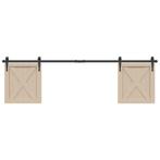 vidaXL Ophangset voor schuifdeur 183 cm koolstofstaal, Verzenden, Nieuw