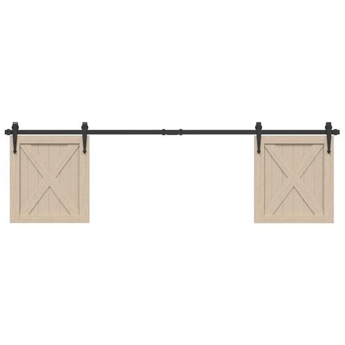 vidaXL Ophangset voor schuifdeur 183 cm koolstofstaal, Doe-het-zelf en Verbouw, Overige Doe-het-zelf en Verbouw, Nieuw, Verzenden