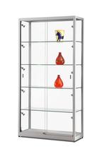 Luxe vitrinekast aluminium 100 cm met LED-verlichting en, Nieuw in verpakking
